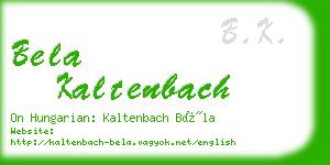 bela kaltenbach business card